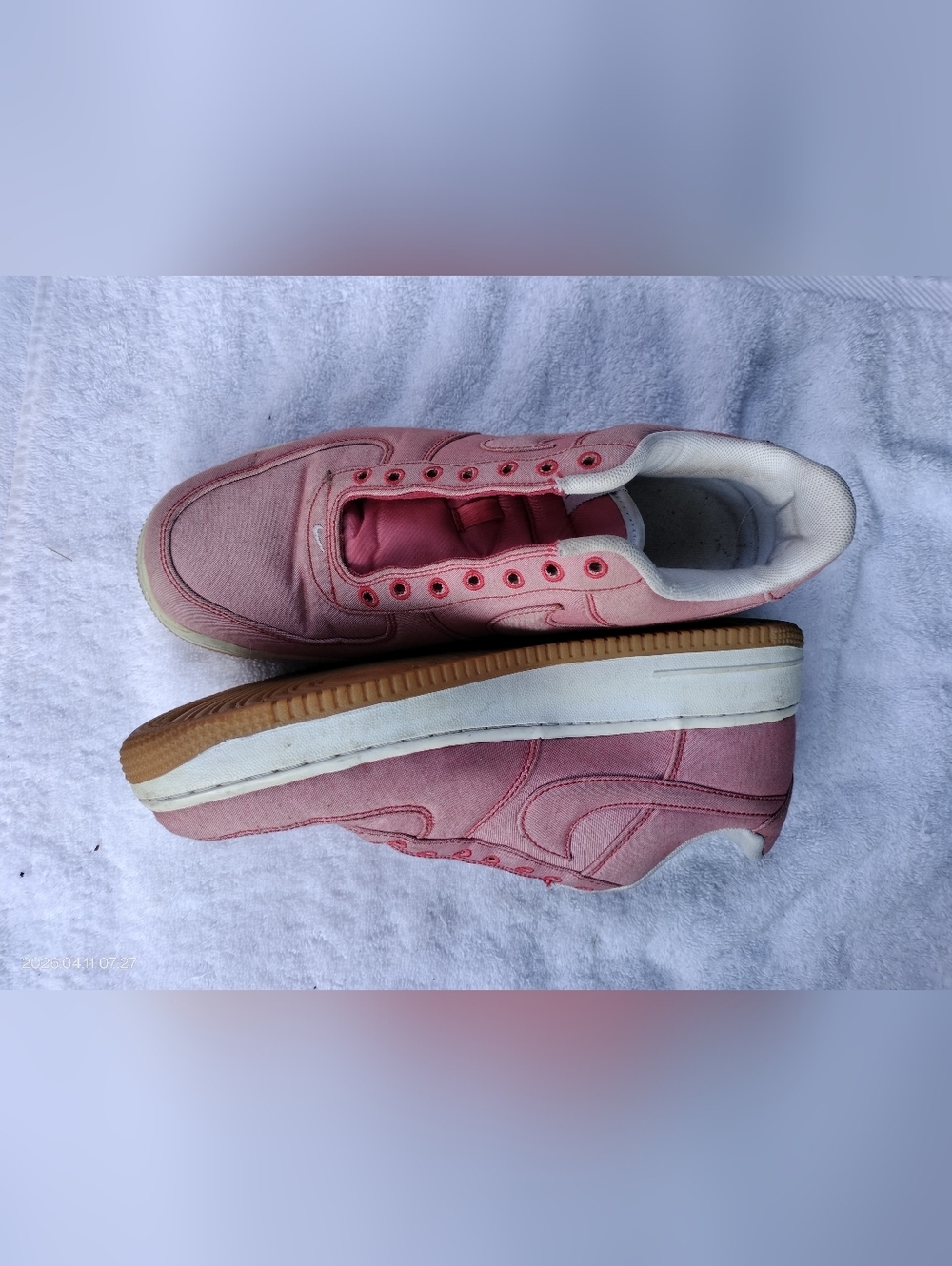 Men's Nike Air Force  Faded Red Athletic Sneakers Shoes Size 9 Casual 718152-604